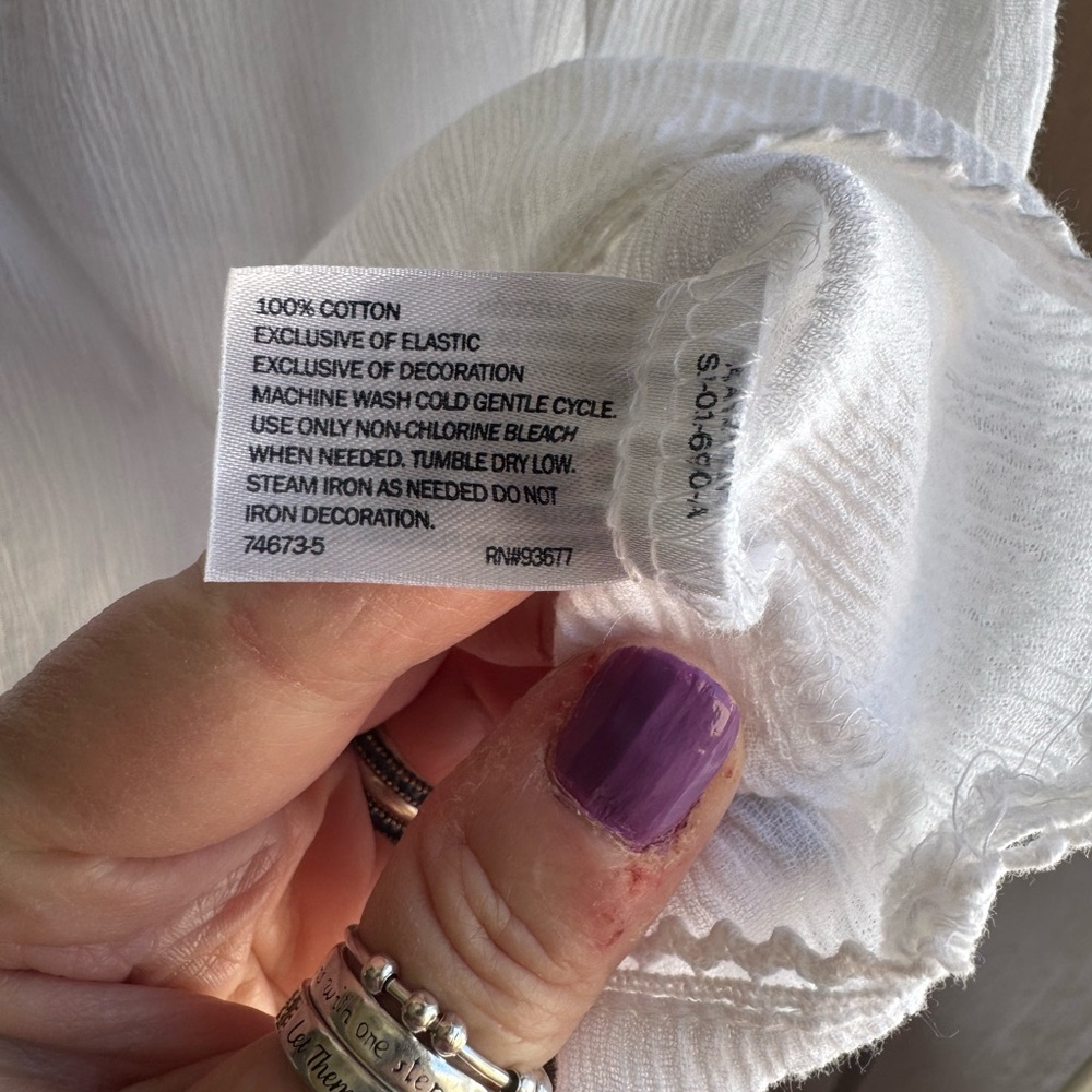 St. John’s Bay White Gauze Blouse Size 1X NWT - Picture 4 of 6